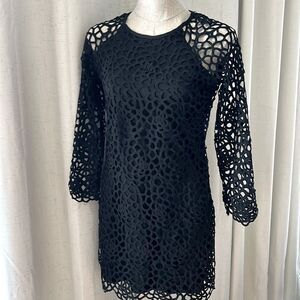 Solitaire Black Cutout Lace Dress Size Small NWT